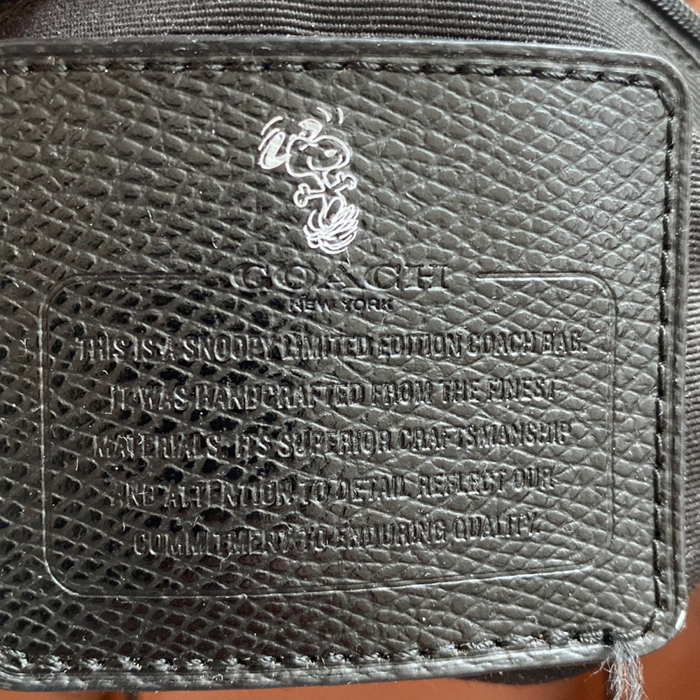Coach Brown Leather Bag with Snoopy Design - Picture 4 of 8